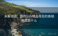 未解谜团：国产SUV精品背后的真相到底是什么