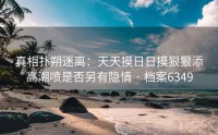 真相扑朔迷离：天天摸日日摸狠狠添高潮喷是否另有隐情 · 档案6349