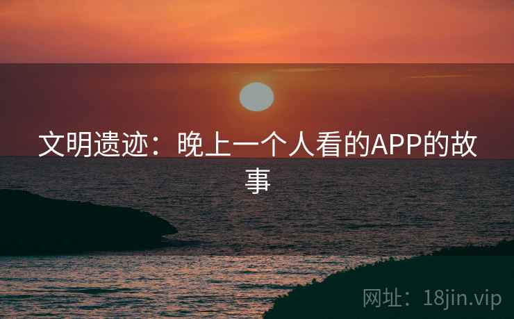 文明遗迹：晚上一个人看的APP的故事