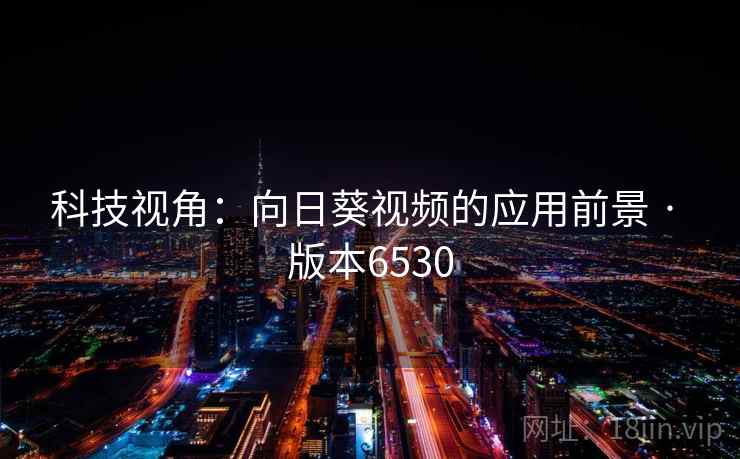 科技视角：向日葵视频的应用前景 · 版本6530