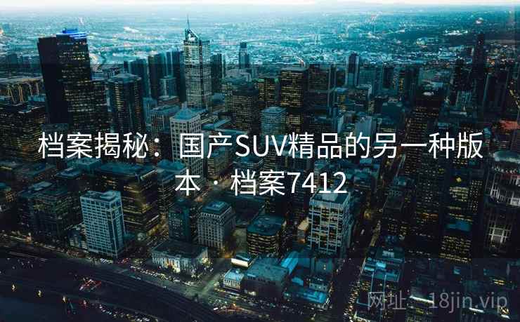 档案揭秘：国产SUV精品的另一种版本 · 档案7412